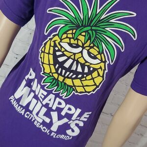 Pineapple Willy's Panama City Beach Florida Purple Tshirt🍍